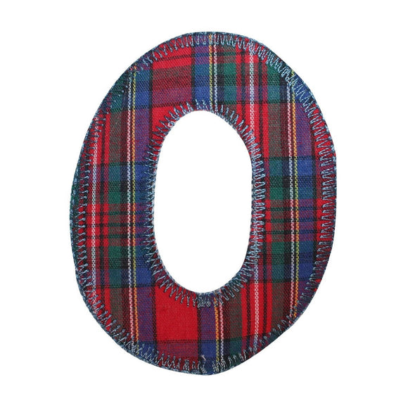 ID 1593B Plaid O Golf Patch Sport Badge Craft Embroidered Iron On Applique