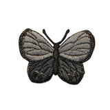 ID 2153A Dark Butterfly Patch Garden Bug Night Embroidered Iron On Applique