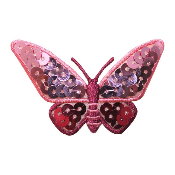 ID 2353 Sequin Wing Butterfly Patch Fairy Bug Embroidered Iron On Applique