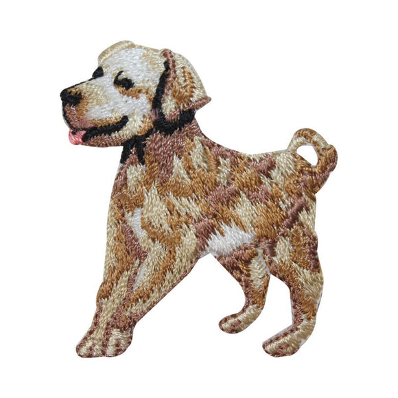 ID 2811 Puppy Dog Standing Patch Happy Canine Pet Embroidered Iron On Applique