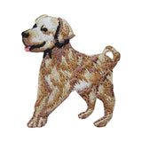 ID 2811 Puppy Dog Standing Patch Happy Canine Pet Embroidered Iron On Applique