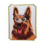 ID 2740 German Shepherd Badge Patch Dog Puppy Breed Embroidered Iron On Applique