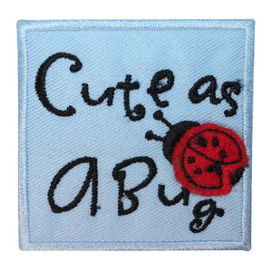 ID 1716A Cute As A Bug Patch Ladybug Badge Craft Embroidered Iron On Applique
