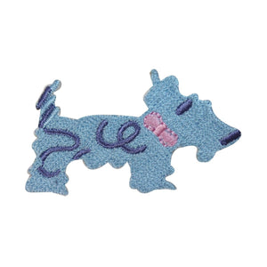 ID 2843A Scottish Terrier Patch Cute Dog Craft Embroidered Iron On Applique