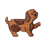 ID 2846C Cute Spotted Puppy Walking Patch Pet Dog Embroidered Iron On Applique