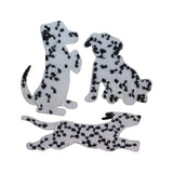 ID 2851ABC Set of 3 Fluffy Dalmatian Patches Dog Embroidered Iron On Applique
