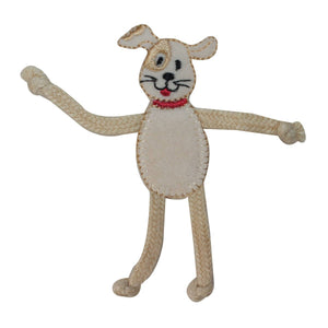 ID 2868 Dog With Adjustable Arms and Legs Patch Pet Embroidered Iron On Applique