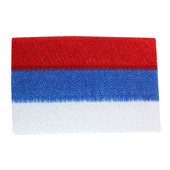 ID 1730 Red White Blue Strip Flag Patch Badge Craft Embroidered Iron On Applique