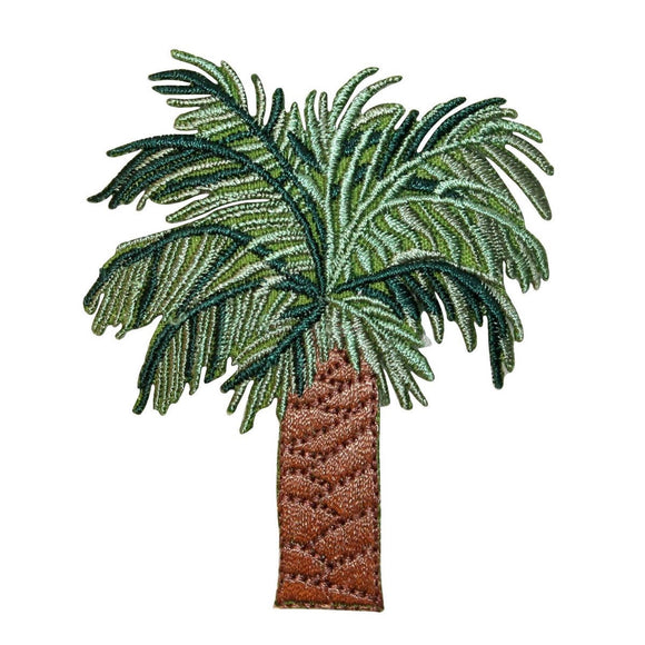 ID 1739Z Tropical Palm Tree Patch Coconut Plant Embroidered Iron On Applique