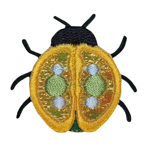 ID 1601B Japanese Beetle Patch Ladybug Garden Bugs Embroidered Iron On Applique