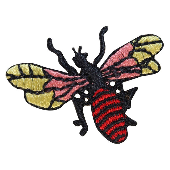 ID 1604C Wasp Patch Pest Bee Bug Garden Insect Embroidered Iron On Applique