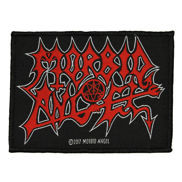 Morbid Angel Red Logo Patch Death Metal Band Music Jacket Woven Sew On Applique