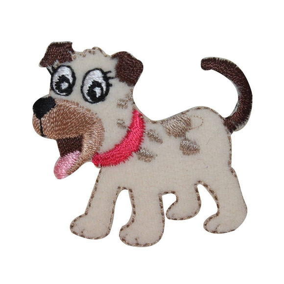 ID 2785 Happy Cartoon Dog Patch Puppy Breed Fluffy Embroidered Iron On Applique