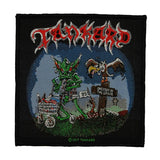 Tankard One Foot In The Grave Patch Cover Art Thrash Metal Woven Sew On Applique
