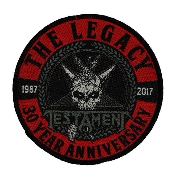 Testament The Legacy Patch 30 Year Anniversary Thrash Metal Woven Sew On Applique