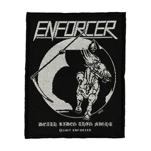 Enforcer Death Rides Patch Band Art Speed Metal Jacket Woven Sew On Applique