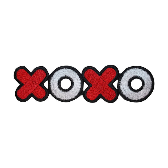ID 3216 XOXO Symbol Patch Heart Valentine Love Embroidered Iron On Applique