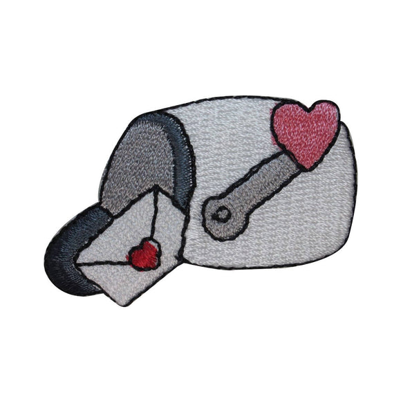 ID 3231 Mailbox With Valentine Patch Love Letter Embroidered Iron On Applique