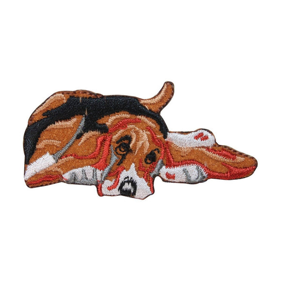 ID 2798 Basset Hound Dog Patch Pet Puppy Breed Embroidered Iron On Applique