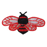 ID 1615C Bee Flying Patch Honey Wasp Colorful Bug Embroidered Iron On Applique