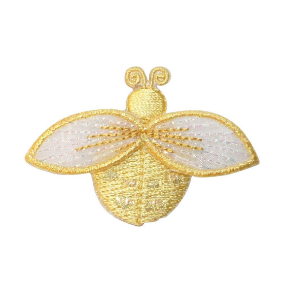 ID 1616F Yellow Ladybug Patch Garden Beetle Insect Embroidered Iron On Applique