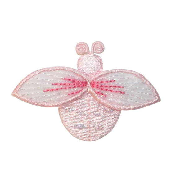 ID 1616L Light Pink Ladybug Patch Garden Beetle Bug Embroidered Iron On Applique