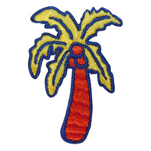 ID 1771B Colorful Palm Tree Patch Ocean Beach Embroidered Iron On Applique