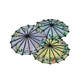 ID 3360 Floral Umbrella Tops Patch Spring Cover Embroidered Iron On Applique