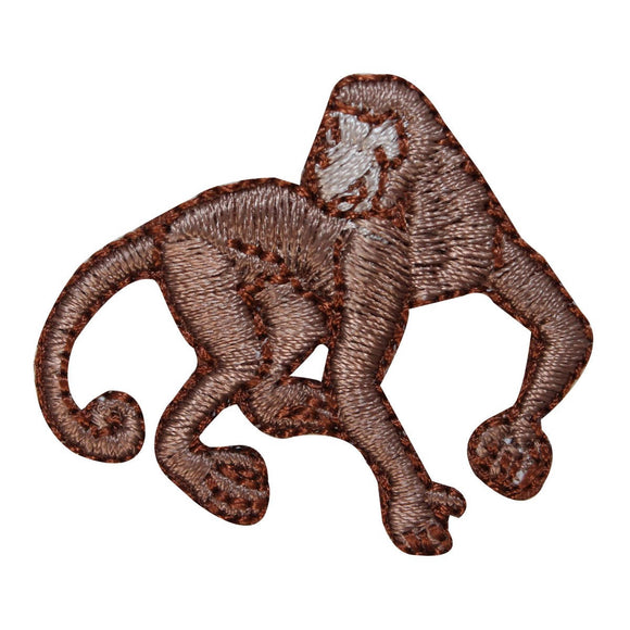 ID 1639B Monkey Walking Patch Chimp Jungle Animal Embroidered Iron On Applique