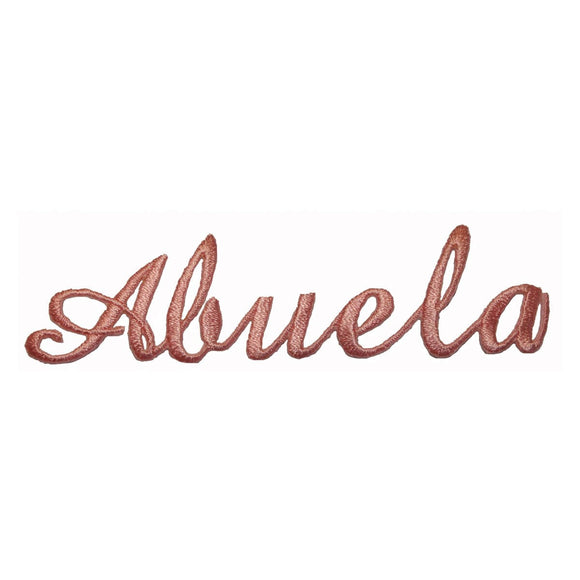 ID 1914 Abuela Name Patch Lettering Travel Craft Embroidered Iron On Applique