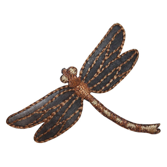 ID 1647B Earth Dragonfly Patch Garden Flying Bug Embroidered Iron On Applique