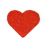 ID 3299C Lot of 4 Tiny Orange Heart Patch Love Shape Embroidered IronOn Applique