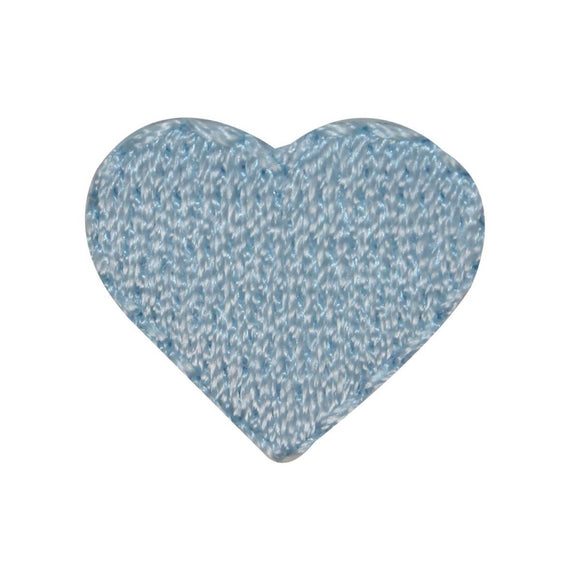 ID 3299E Lot of 3 Tiny Blue Heart Patch Love Shape Embroidered Iron On Applique
