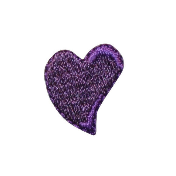 ID 3385 Lot of 3 Purple Heart Patch Valentine Love Embroidered Iron On Applique