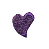 ID 3385 Lot of 3 Purple Heart Patch Valentine Love Embroidered Iron On Applique