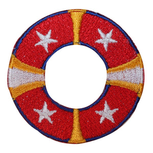 ID 1974 Life Preserver Emblem Patch Ring Nautical Embroidered Iron On Applique