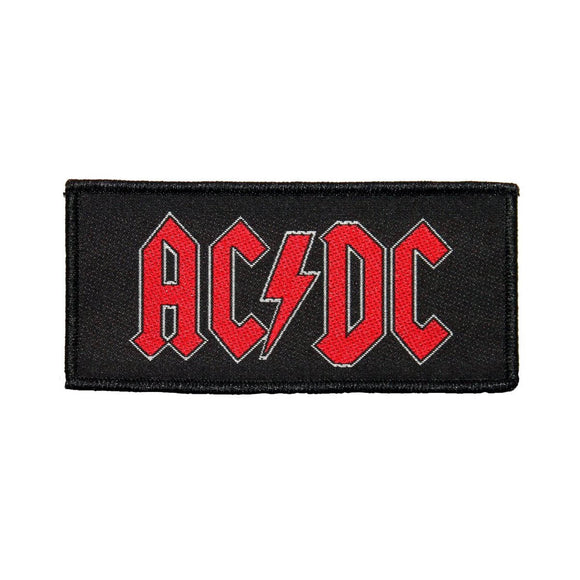 AC/DC ACDC Red Name Logo Patch Blues Hard Rock Music Band Woven Sew On Applique