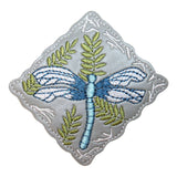 ID 1687 Dragonfly Badge Patch Garden Craft Emblem Embroidered Iron On Applique