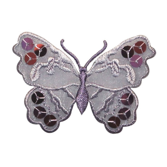 ID 2040 Sequin Butterfly Patch Garden Fairy Insect Sequin Iron On Applique