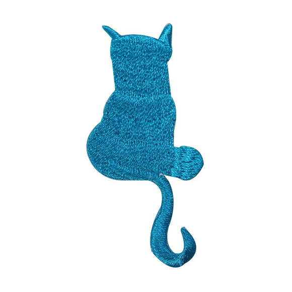 ID 2931 Cat Emblem Patch Kitten Pet Design Craft Embroidered Iron On Applique