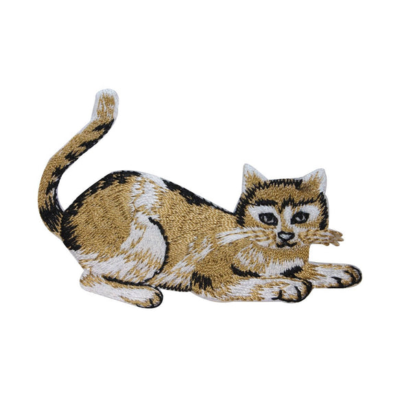 ID 3018 Cute Cat Patch Playful Kitten Kitty Pet Embroidered Iron On Applique