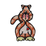 ID 3032 Cat with Heart Patch Cartoon Kitten Kitty Embroidered Iron On Applique