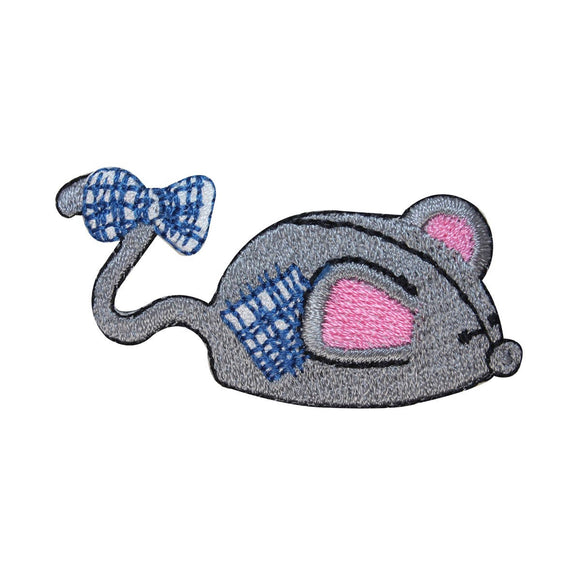 ID 2952 Mouse Cat Toy Patch Stuffed Play Stitched Embroidered Iron On Applique
