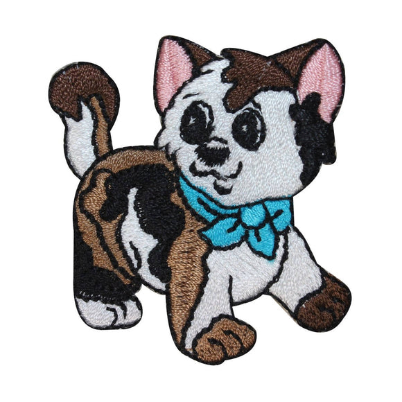 ID 2959 Cute Calico Kitten Patch Baby Cat Bow Pet Embroidered Iron On Applique