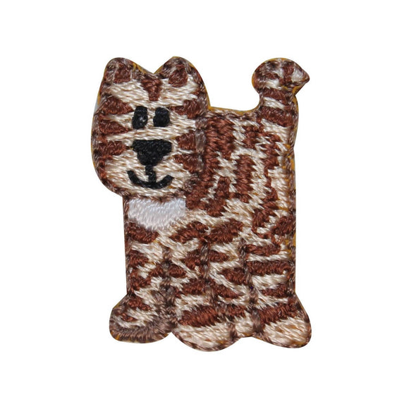 ID 3049 Lot of 3 Striped Cat Patch Kitten Kitty Embroidered Iron On Applique