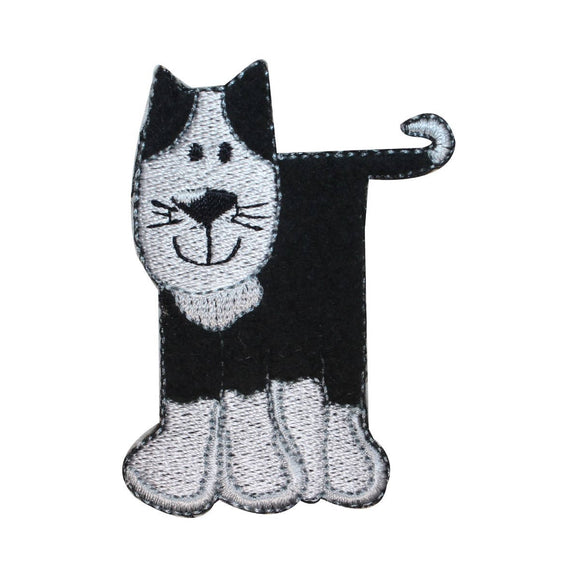 ID 2994 Happy Cartoon Cat Patch Kitten Kitty Pet Embroidered Iron On Applique