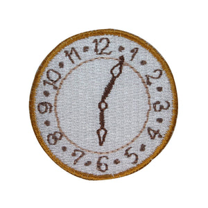 ID 3083 Clock Face Patch Time Watch Tower Steam Embroidered Iron On Applique