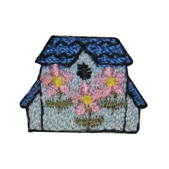 ID 3126 Lot of 3 Floral Bird House Patch Home Nest Embroidered Iron On Applique