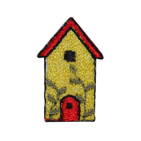 ID 3129 Lot of 3 Sunny Bird House Patch Nest Home Embroidered Iron On Applique