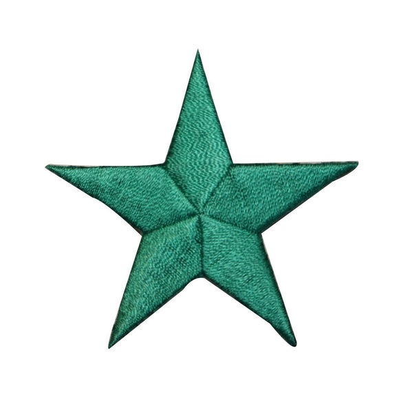ID 3443 Green Star Patch Symbol Space Night Sky Embroidered Iron On Applique